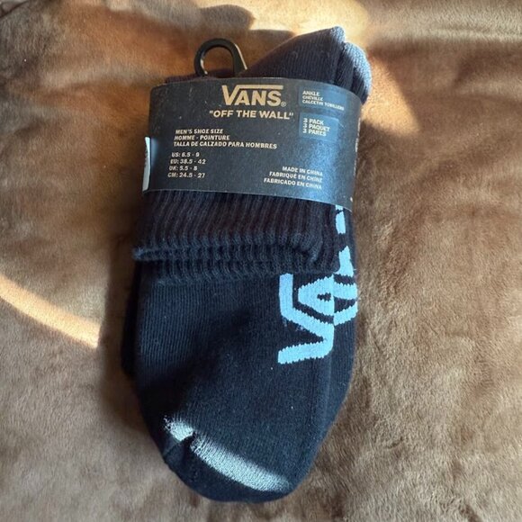Vans Classic Ankle Black Sock Mens size 6.5-9 - Picture 1 of 4